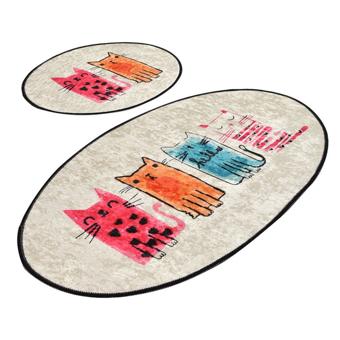 Mijölnir Juego de alfombras de baño Baby Cats Multicolor Mijölnir Juego de alfombras de baño Baby Cats Multicolor